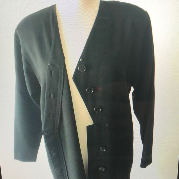 VTG WOMEN'S MARY ANN RESTIVO DRESS BLACK SZ 8 WOOL - Picture 7 of 10